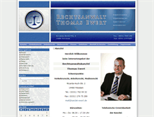 Tablet Screenshot of kanzlei-ewert.de